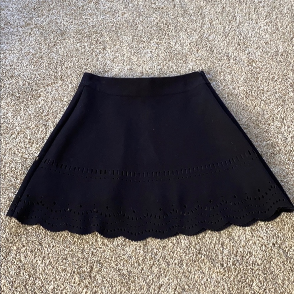 Black eyelet skirt